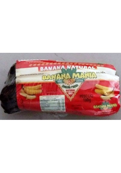 Banana Natural Desidratada 100g Banana Mania